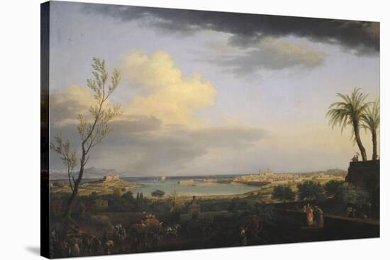 Vue de la rade d'Antibes-Claude Joseph Vernet-Stretched Canvas