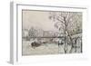 Vue de la Seine en crue au Pont des Arts-Paul Signac-Framed Giclee Print