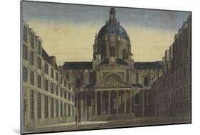 Vue de la Sorbonne prise de la cour-null-Mounted Giclee Print