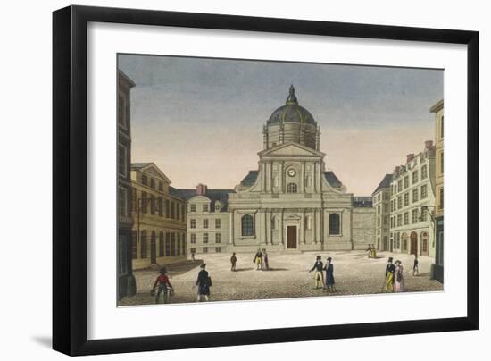 Vue de la Sorbonne vue de la place-null-Framed Giclee Print