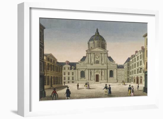 Vue de la Sorbonne vue de la place-null-Framed Giclee Print