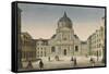 Vue de la Sorbonne vue de la place-null-Framed Stretched Canvas