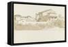Vue de la Villa Borghèse-Pierre Henri de Valenciennes-Framed Stretched Canvas