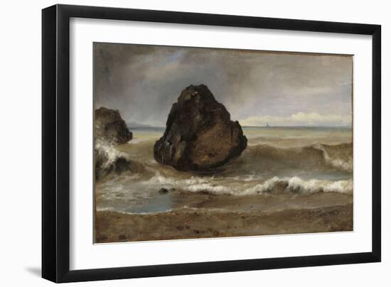 Vue de mer, à Salerne-Achille Etna Michallon-Framed Giclee Print
