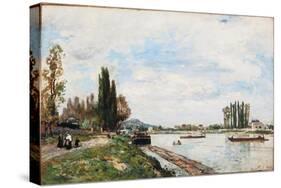 Vue De Meudon Du Pont De Sevres, 1866-Johan-Barthold Jongkind-Stretched Canvas