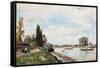 Vue De Meudon Du Pont De Sevres, 1866-Johan-Barthold Jongkind-Framed Stretched Canvas