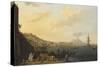 Vue de Naples avec le Vésuve-Claude Joseph Vernet-Stretched Canvas