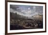 Vue de Paris avec le Louvre, prise du pont Henri IV-Hendrick Mommers-Framed Giclee Print