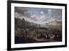 Vue de Paris avec le Louvre, prise du pont Henri IV-Hendrick Mommers-Framed Giclee Print