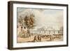 Vue De Paris - Pont Des Arts (France) (View of Paris) - Oeuvre De Alexander Pavlovich Briullov (Ale-Alexander Pavlovich Briullov-Framed Giclee Print