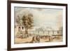 Vue De Paris - Pont Des Arts (France) (View of Paris) - Oeuvre De Alexander Pavlovich Briullov (Ale-Alexander Pavlovich Briullov-Framed Giclee Print