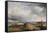Vue de Paris prise des hauteurs de Passy, vers 1830-Charles Mozin-Framed Stretched Canvas