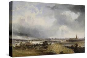 Vue de Paris prise des hauteurs de Passy, vers 1830-Charles Mozin-Stretched Canvas