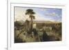 Vue de Rome au crépuscule prise du couvent San Onofrio sur le mont Janicule-David Roberts-Framed Giclee Print