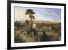 Vue de Rome au crépuscule prise du couvent San Onofrio sur le mont Janicule-David Roberts-Framed Giclee Print