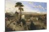 Vue de Rome au crépuscule prise du couvent San Onofrio sur le mont Janicule-David Roberts-Mounted Giclee Print