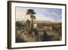 Vue de Rome au crépuscule prise du couvent San Onofrio sur le mont Janicule-David Roberts-Framed Giclee Print