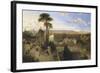 Vue de Rome au crépuscule prise du couvent San Onofrio sur le mont Janicule-David Roberts-Framed Giclee Print