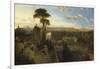 Vue de Rome au crépuscule prise du couvent San Onofrio sur le mont Janicule-David Roberts-Framed Giclee Print