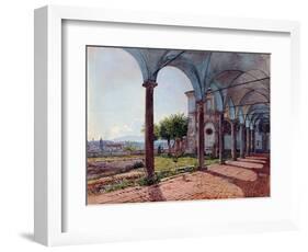 Vue De Rome (Italie) Depuis L'eglise Sant Onofrio (View from Sant'onofrio on Rome) - Oeuvre De Rudo-Rudolph von Alt-Framed Giclee Print