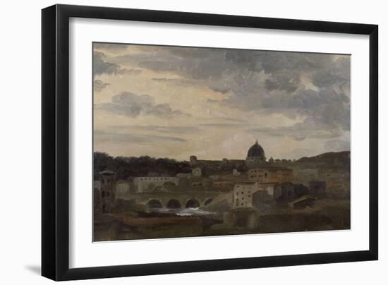 Vue de Rome par temps d'orage-Pierre Henri de Valenciennes-Framed Giclee Print