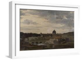 Vue de Rome par temps d'orage-Pierre Henri de Valenciennes-Framed Giclee Print