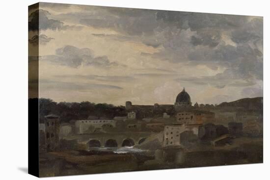 Vue de Rome par temps d'orage-Pierre Henri de Valenciennes-Stretched Canvas