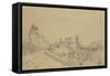 Vue de Rome prise du Pincio-Victor Baltard-Framed Stretched Canvas