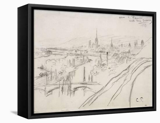 Vue de Rouen-Camille Pissarro-Framed Stretched Canvas