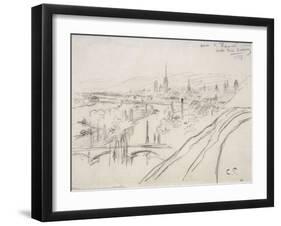 Vue de Rouen-Camille Pissarro-Framed Giclee Print