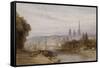 Vue de Rouen-William Callow-Framed Stretched Canvas