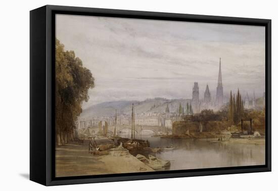 Vue de Rouen-William Callow-Framed Stretched Canvas