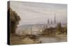 Vue de Rouen-William Callow-Stretched Canvas