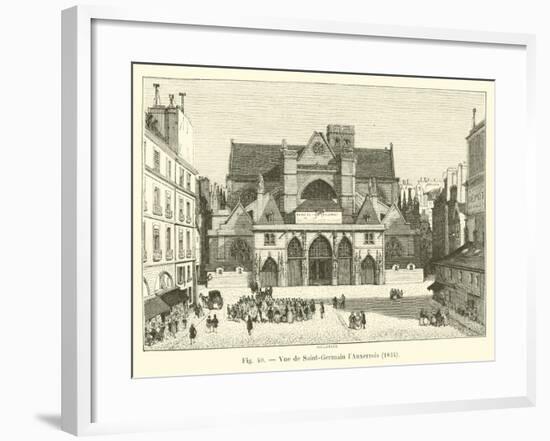 Vue De Saint-Germain L'Auxerrois, 1834-null-Framed Giclee Print