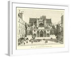 Vue De Saint-Germain L'Auxerrois, 1834-null-Framed Giclee Print