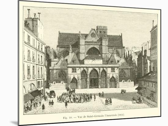 Vue De Saint-Germain L'Auxerrois, 1834-null-Mounted Giclee Print