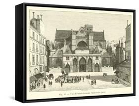 Vue De Saint-Germain L'Auxerrois, 1834-null-Framed Stretched Canvas