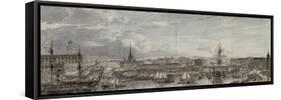 Vue de Stockholm-Louis Jean Desprez-Framed Stretched Canvas