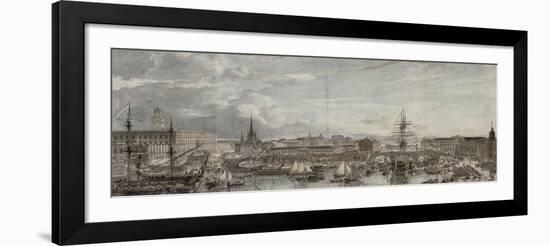 Vue de Stockholm-Louis Jean Desprez-Framed Giclee Print