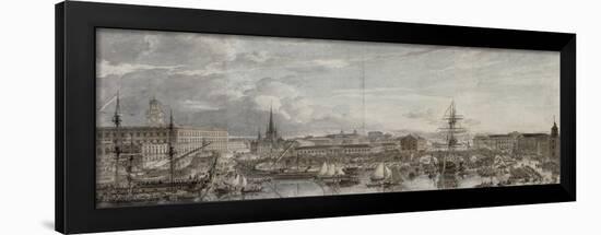 Vue de Stockholm-Louis Jean Desprez-Framed Giclee Print