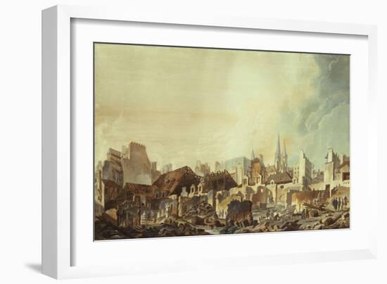 Vue des ruines de la foire Saint-Germain-Pierre-Antoine Demachy-Framed Giclee Print