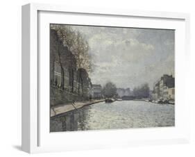 Vue du canal Saint-Martin, Paris-Alfred Sisley-Framed Giclee Print