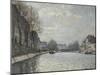 Vue du canal Saint-Martin, Paris-Alfred Sisley-Mounted Giclee Print