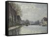 Vue du canal Saint-Martin, Paris-Alfred Sisley-Framed Stretched Canvas