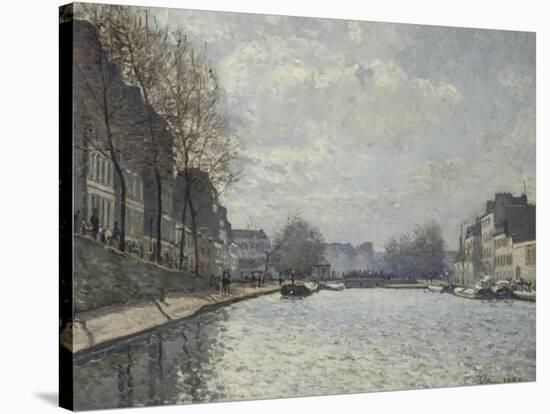 Vue du canal Saint-Martin, Paris-Alfred Sisley-Stretched Canvas