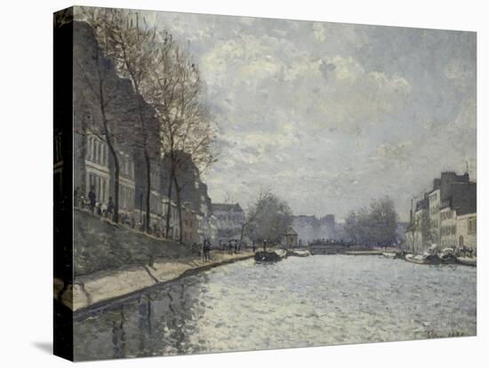 Vue du canal Saint-Martin, Paris-Alfred Sisley-Stretched Canvas