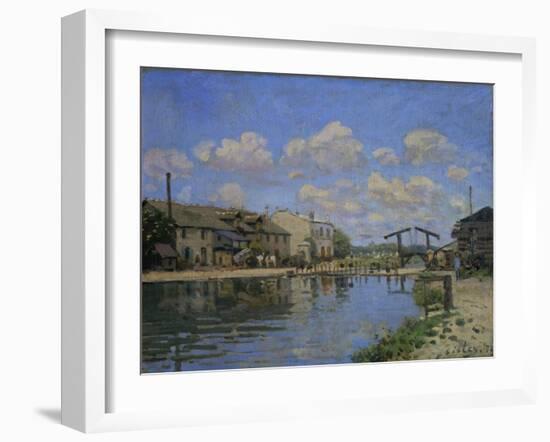 Vue du Canal St. Martin, Paris. (1872) REF 1701 MS 3000.2.-Alfred Sisley-Framed Giclee Print