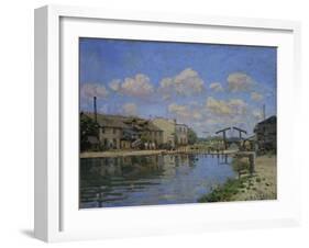 Vue du Canal St. Martin, Paris. (1872) REF 1701 MS 3000.2.-Alfred Sisley-Framed Giclee Print