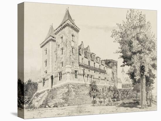 Vue du château de Pau (prise de la promenade)-null-Stretched Canvas