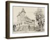 Vue du château de Pau (prise de la promenade)-null-Framed Giclee Print